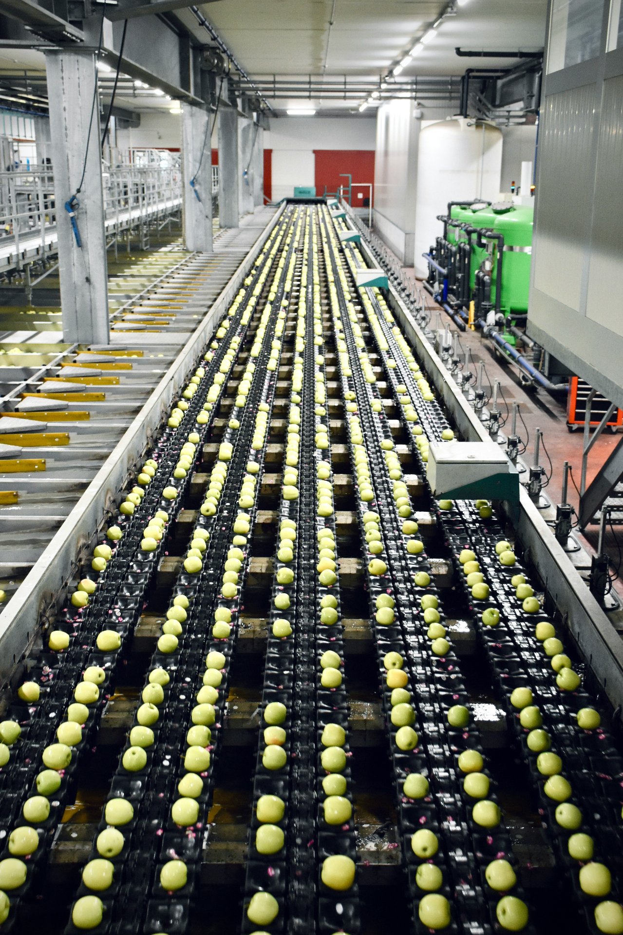 Industrijska proizvodna linija s automatiziranim transportom